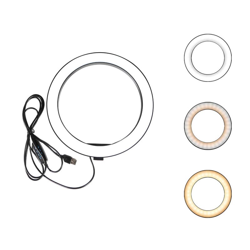 OEBLD Ring Light OEBLD Dimmable with 3 Light Modes & 10 Brightness Level LED Ring Fill Lights for Phone Live Stream Makeup YouTube Shooting(B(only 10'' Ring Light)) - Image 1